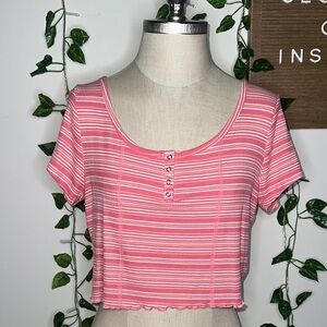 Ardene Short Sleeve Striped Top